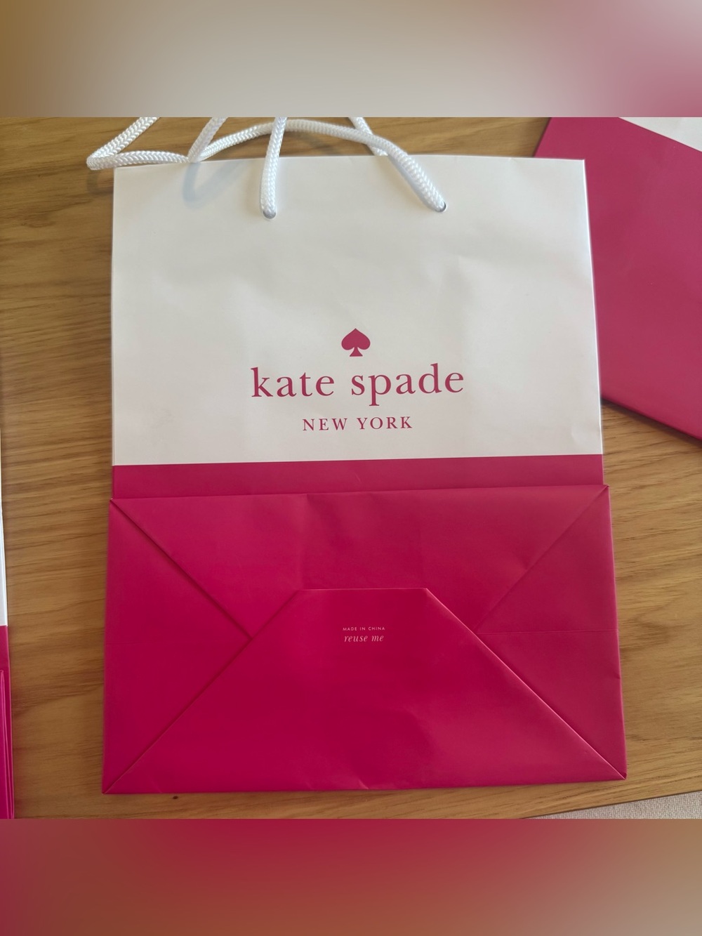 kate spade Pink and White Gift Bag & Box Set bridal shower party decor - Picture 11 of 16